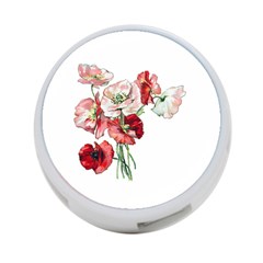 Flowers Poppies Poppy Vintage 4-port Usb Hub (one Side) by Celenk