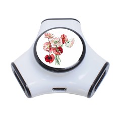 Flowers Poppies Poppy Vintage 3-port Usb Hub by Celenk