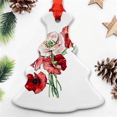 Flowers Poppies Poppy Vintage Christmas Tree Ornament (two Sides) by Celenk