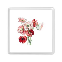 Flowers Poppies Poppy Vintage Memory Card Reader (square)  by Celenk