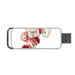 Flowers Poppies Poppy Vintage Portable Usb Flash (one Side) by Celenk