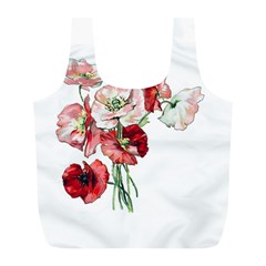 Flowers Poppies Poppy Vintage Full Print Recycle Bags (l)  by Celenk