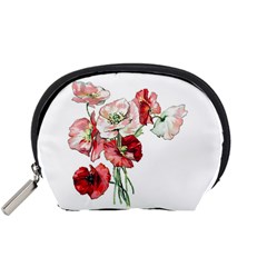 Flowers Poppies Poppy Vintage Accessory Pouches (small)  by Celenk