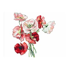 Flowers Poppies Poppy Vintage Double Sided Flano Blanket (mini)  by Celenk