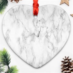 White Background Pattern Tile Heart Ornament (two Sides) by Celenk