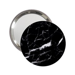 Black Texture Background Stone 2 25  Handbag Mirrors by Celenk