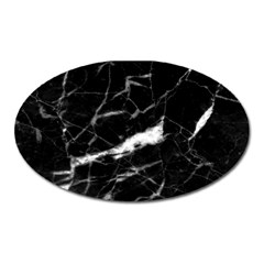 Black Texture Background Stone Oval Magnet by Celenk