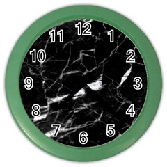 Black Texture Background Stone Color Wall Clocks by Celenk