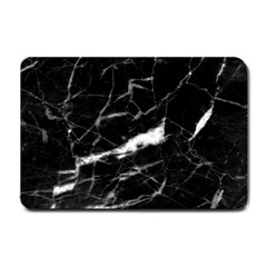 Black Texture Background Stone Small Doormat  by Celenk