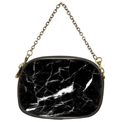 Black Texture Background Stone Chain Purses (one Side)  by Celenk