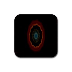 Cosmic Eye Kaleidoscope Art Pattern Rubber Square Coaster (4 pack) 