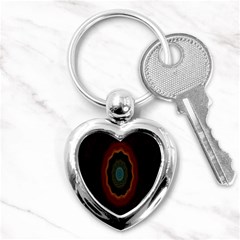 Cosmic Eye Kaleidoscope Art Pattern Key Chains (Heart) 