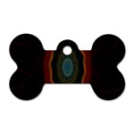 Cosmic Eye Kaleidoscope Art Pattern Dog Tag Bone (One Side) Front