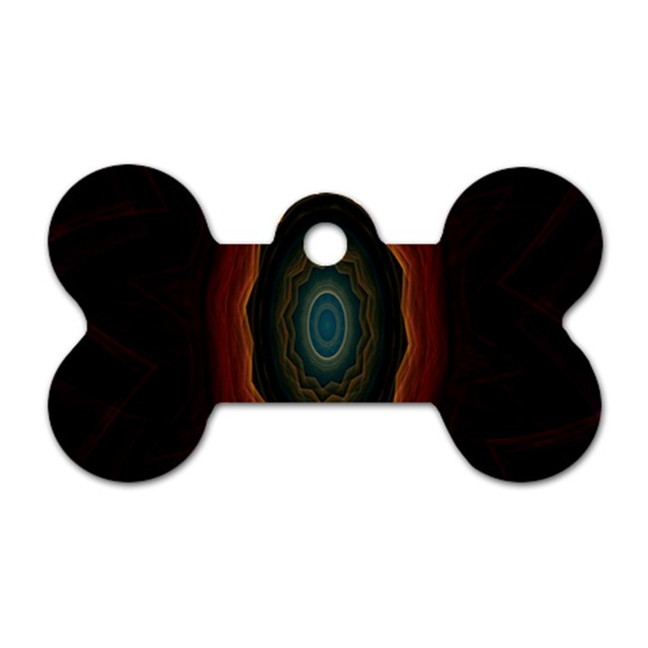 Cosmic Eye Kaleidoscope Art Pattern Dog Tag Bone (One Side)