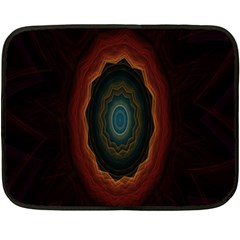 Cosmic Eye Kaleidoscope Art Pattern Double Sided Fleece Blanket (Mini) 