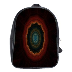 Cosmic Eye Kaleidoscope Art Pattern School Bag (Large)