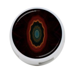 Cosmic Eye Kaleidoscope Art Pattern 4-Port USB Hub (One Side)