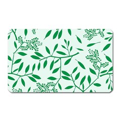 Leaves Foliage Green Wallpaper Magnet (rectangular) by Celenk