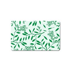 Leaves Foliage Green Wallpaper Magnet (name Card) by Celenk