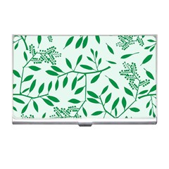 Leaves Foliage Green Wallpaper Business Card Holders by Celenk