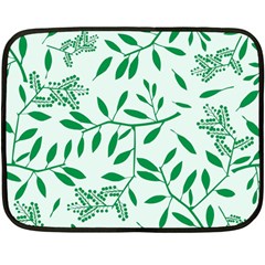 Leaves Foliage Green Wallpaper Fleece Blanket (mini) by Celenk