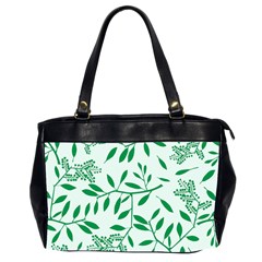 Leaves Foliage Green Wallpaper Office Handbags (2 Sides)  by Celenk