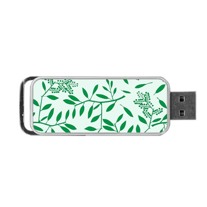 Leaves Foliage Green Wallpaper Portable USB Flash (One Side)