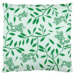 Leaves Foliage Green Wallpaper Standard Flano Cushion Case (one Side) by Celenk