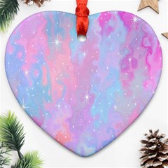 Space Psychedelic Colorful Color Ornament (heart) by Celenk