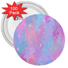 Space Psychedelic Colorful Color 3  Buttons (100 Pack)  by Celenk