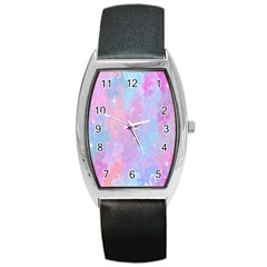 Space Psychedelic Colorful Color Barrel Style Metal Watch by Celenk