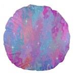 Space Psychedelic Colorful Color Large 18  Premium Flano Round Cushions Front