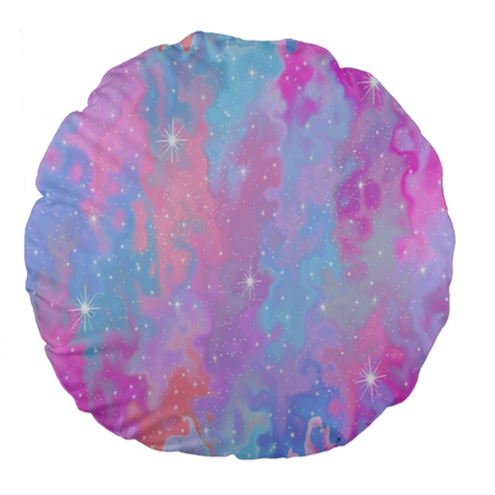 Space Psychedelic Colorful Color Large 18  Premium Flano Round Cushions