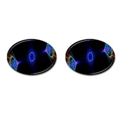 Lightning Kaleidoscope Art Pattern Cufflinks (oval) by Celenk