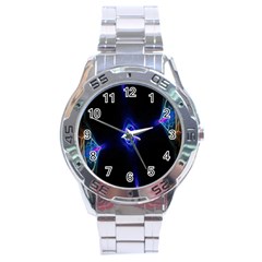 Lightning Kaleidoscope Art Pattern Stainless Steel Analogue Watch by Celenk