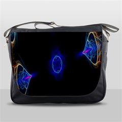 Lightning Kaleidoscope Art Pattern Messenger Bags by Celenk