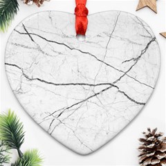 White Background Pattern Tile Heart Ornament (two Sides) by Celenk