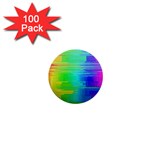 Colors Rainbow Chakras Style 1  Mini Buttons (100 pack)  Front