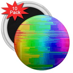 Colors Rainbow Chakras Style 3  Magnets (10 Pack)  by Celenk