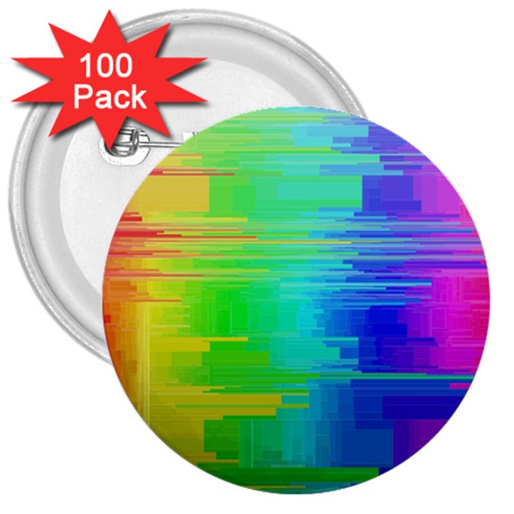 Colors Rainbow Chakras Style 3  Buttons (100 pack) 