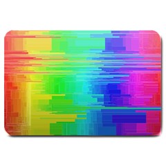 Colors Rainbow Chakras Style Large Doormat  by Celenk