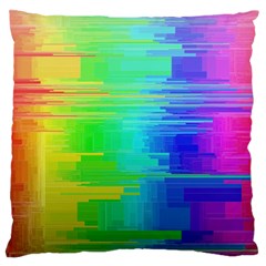 Colors Rainbow Chakras Style Large Cushion Case (one Side) by Celenk