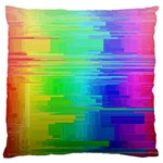 Colors Rainbow Chakras Style Large Flano Cushion Case (Two Sides) Back