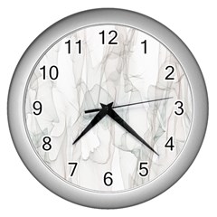 Background Modern Smoke Design Wall Clocks (silver)  by Celenk