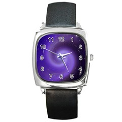 Spiral Lighting Color Nuances Square Metal Watch by Celenk