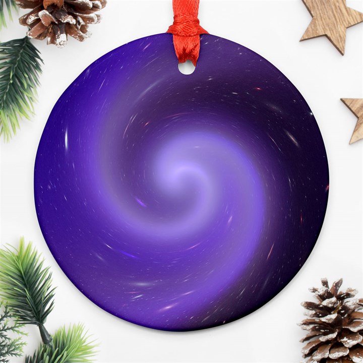 Spiral Lighting Color Nuances Round Ornament (Two Sides)