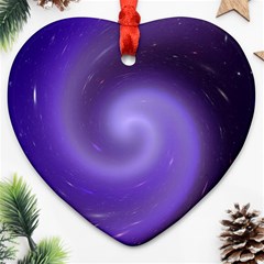 Spiral Lighting Color Nuances Heart Ornament (two Sides) by Celenk