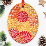 Abstract Art Background Colorful Oval Filigree Ornament (Two Sides) Front