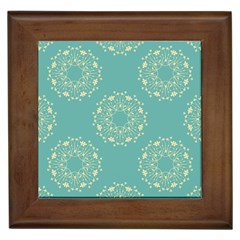 Floral Vintage Royal Frame Pattern Framed Tiles by Celenk