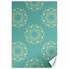 Floral Vintage Royal Frame Pattern Canvas 12  X 18   by Celenk